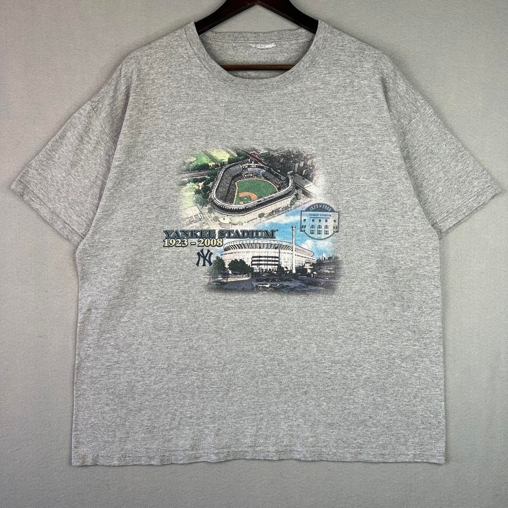 New York Yankees Stadium 1923-2008 Gray MLB Baseball Tee Shirt XL